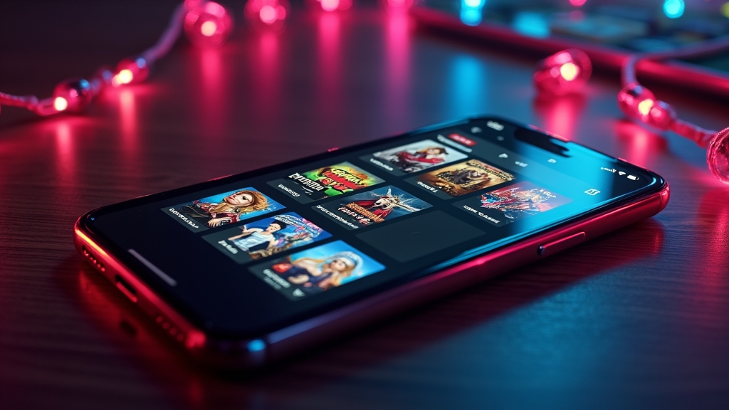 Mobile Casino-App mit Startseite, Favoriten und Kontobereich